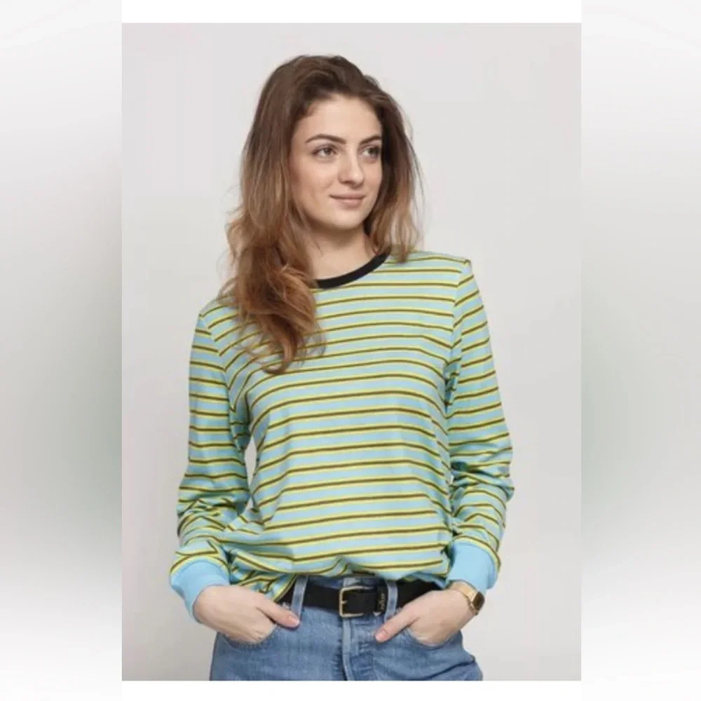 Stussy | Long Sleeve Striped‎ Blue & Green | Women’s Size Small
